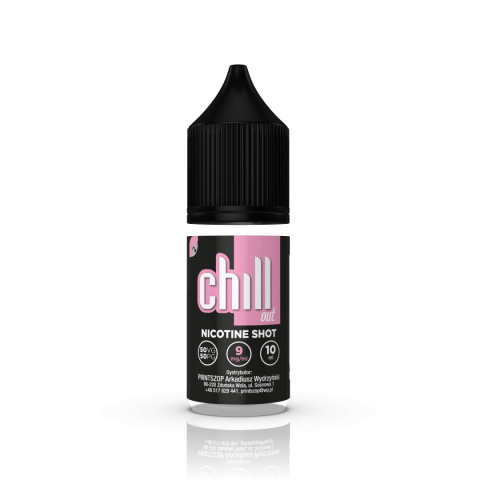 CHILL OUT SHOT NIKOTYNOWY 50VG/50PG 9 MG 10 ML | NOWA AKCYZA 2025